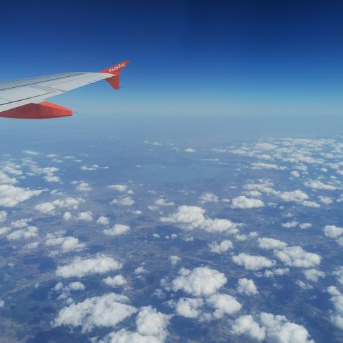 Ausblick aus dem Flugzeug